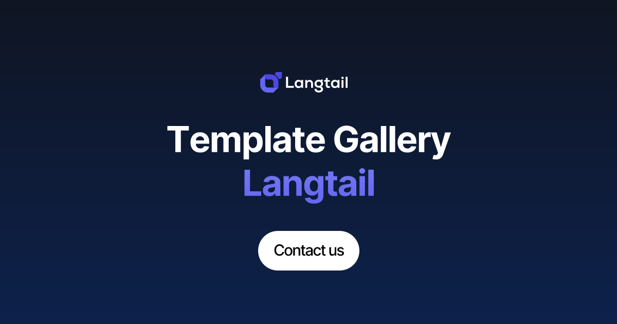 Template Gallery - Langtail
